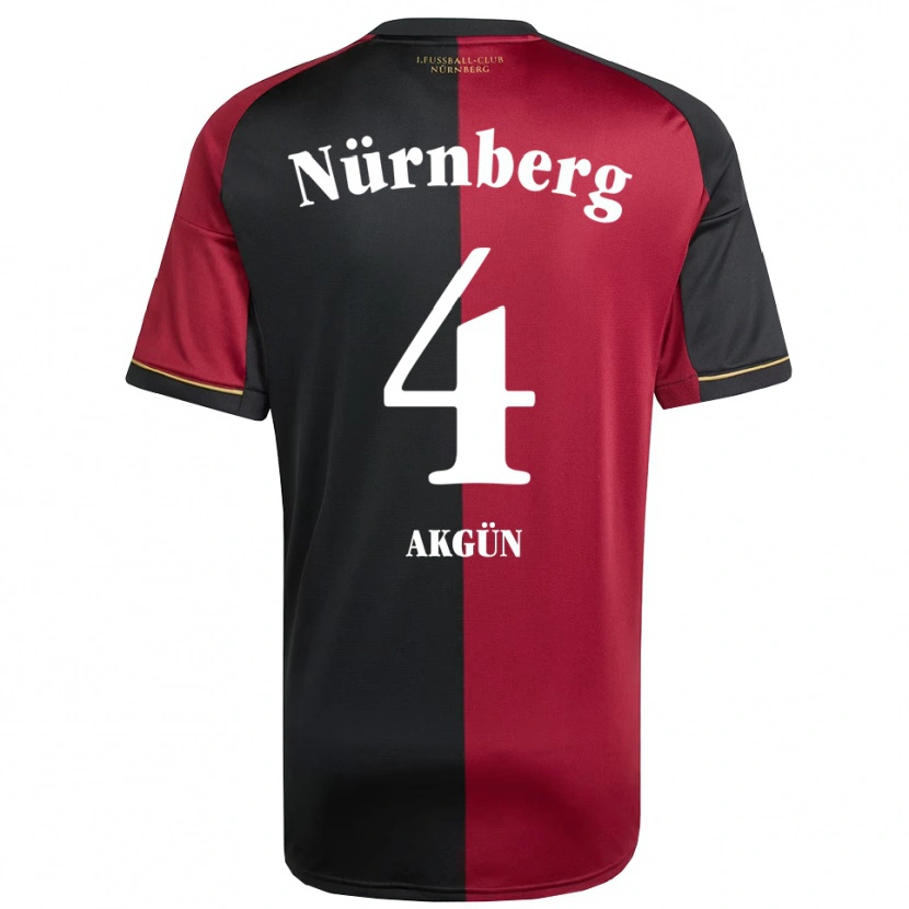 Danxen Kvinder Esad Akgün #4 Burgundy Sort Hjemmebane Spillertrøjer 2025/26 Trøje T-Shirt