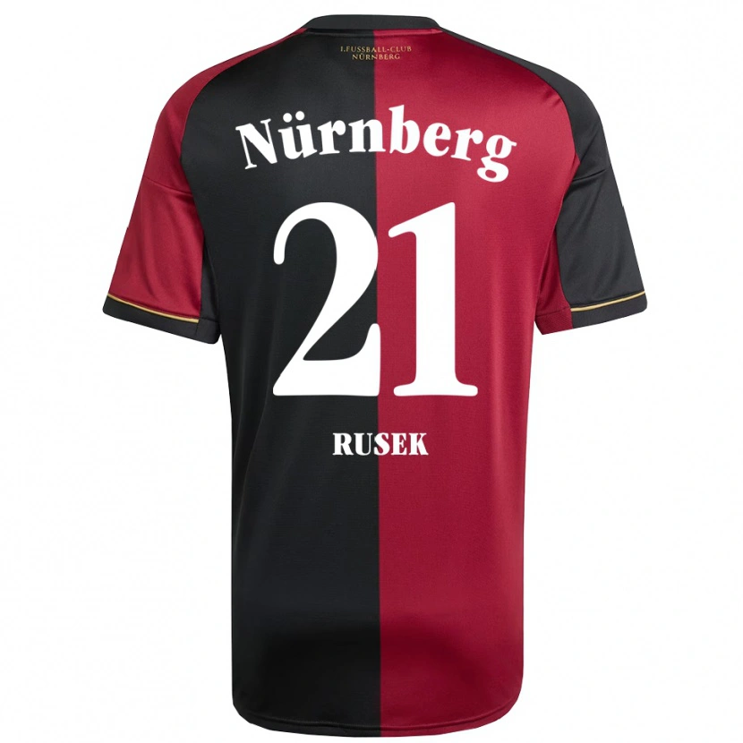 Danxen Kvinder Larissa Rusek #21 Burgundy Sort Hjemmebane Spillertrøjer 2025/26 Trøje T-Shirt