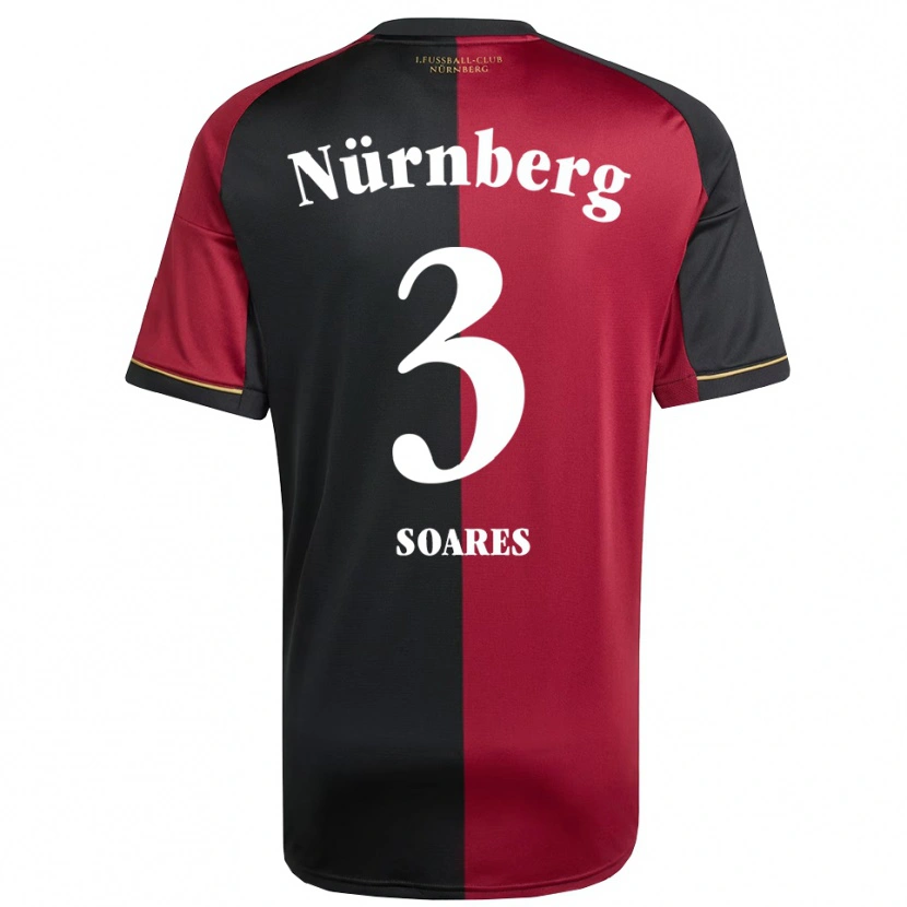 Danxen Kvinder Danilo Soares #3 Burgundy Sort Hjemmebane Spillertrøjer 2025/26 Trøje T-Shirt