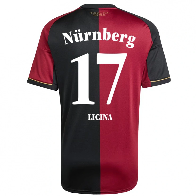 Danxen Kvinder Selma Licina #17 Burgundy Sort Hjemmebane Spillertrøjer 2025/26 Trøje T-Shirt