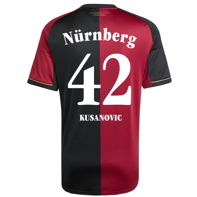 Danxen Kvinder Tino Kusanovic #42 Burgundy Sort Hjemmebane Spillertrøjer 2025/26 Trøje T-Shirt