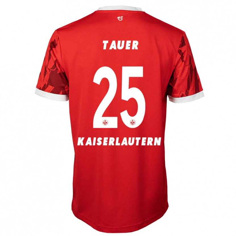 Danxen Kvinder Luca Tauer #25 Rød Hvid Hjemmebane Spillertrøjer 2025/26 Trøje T-Shirt