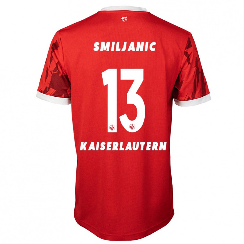 Danxen Kvinder Ivan Smiljanic #13 Rød Hvid Hjemmebane Spillertrøjer 2025/26 Trøje T-Shirt