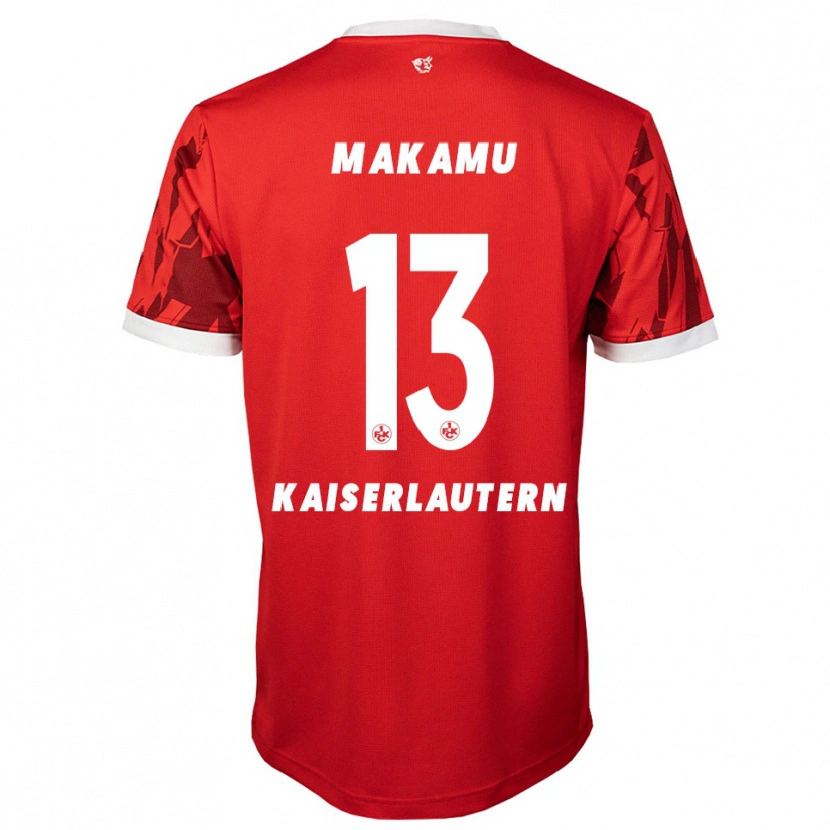 Danxen Kvinder Bradley Makamu #13 Rød Hvid Hjemmebane Spillertrøjer 2025/26 Trøje T-Shirt