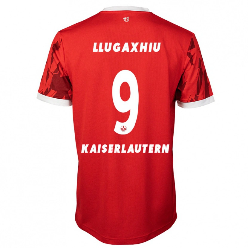 Danxen Kvinder Arjon Llugaxhiu #9 Rød Hvid Hjemmebane Spillertrøjer 2025/26 Trøje T-Shirt