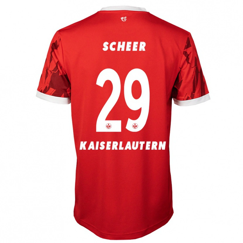 Danxen Kvinder Kian Scheer #29 Rød Hvid Hjemmebane Spillertrøjer 2025/26 Trøje T-Shirt