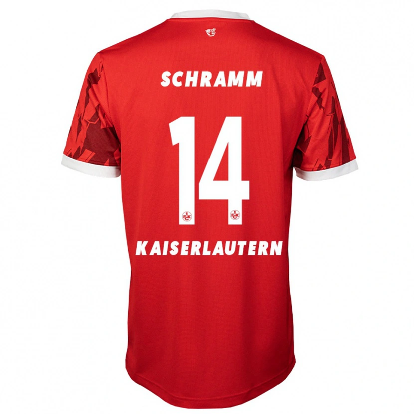 Danxen Kvinder David Schramm #14 Rød Hvid Hjemmebane Spillertrøjer 2025/26 Trøje T-Shirt
