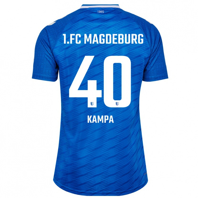 Danxen Kvinder Robert Kampa #40 Blå Hvid Hjemmebane Spillertrøjer 2025/26 Trøje T-Shirt