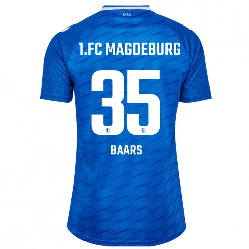 Danxen Kvinder Magnus Baars #35 Blå Hvid Hjemmebane Spillertrøjer 2025/26 Trøje T-Shirt