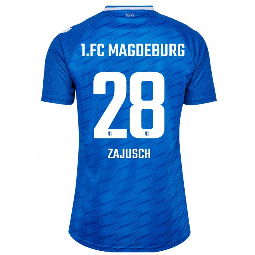 Danxen Kvinder Marcel Zajusch #28 Blå Hvid Hjemmebane Spillertrøjer 2025/26 Trøje T-Shirt