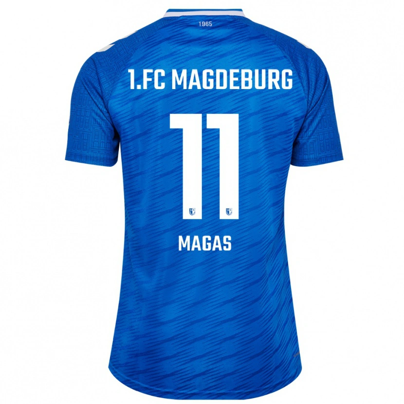 Danxen Kvinder Lena Magas #11 Blå Hvid Hjemmebane Spillertrøjer 2025/26 Trøje T-Shirt