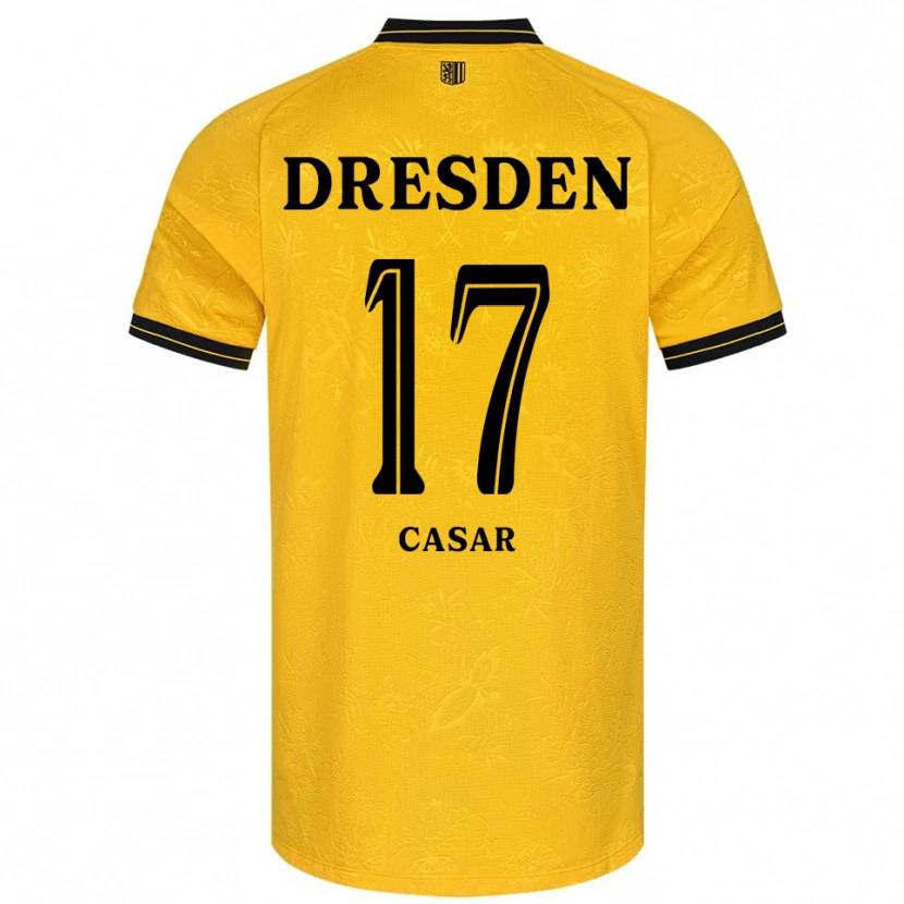 Danxen Kvinder Aljaz Casar #17 Gul Sort Hjemmebane Spillertrøjer 2025/26 Trøje T-Shirt