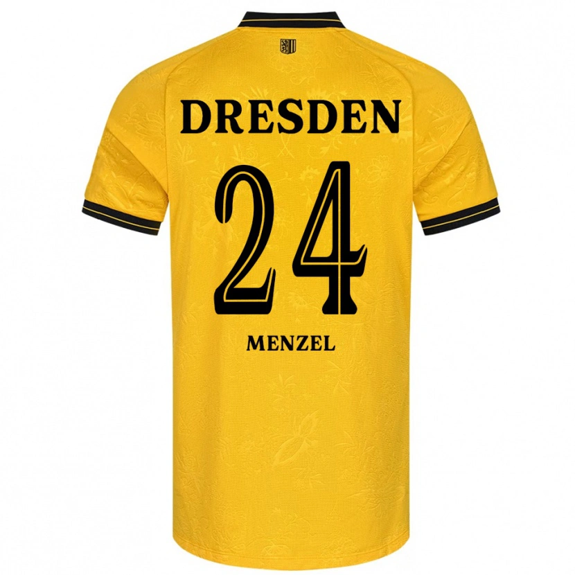 Danxen Kvinder Tony Menzel #24 Gul Sort Hjemmebane Spillertrøjer 2025/26 Trøje T-Shirt