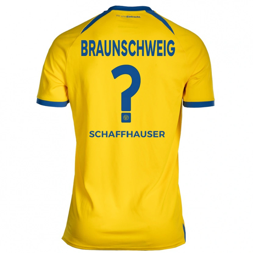 Danxen Kvinder Andreas Schaffhauser #0 Gul Blå Hjemmebane Spillertrøjer 2025/26 Trøje T-Shirt