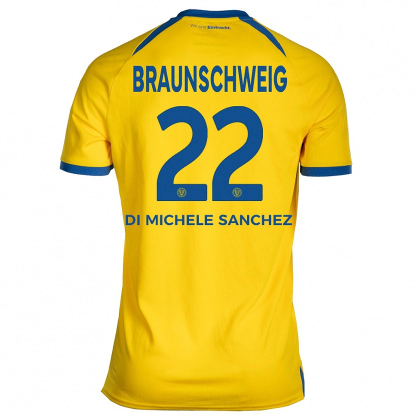 Danxen Kvinder Fabio Di Michele Sanchez #22 Gul Blå Hjemmebane Spillertrøjer 2025/26 Trøje T-Shirt