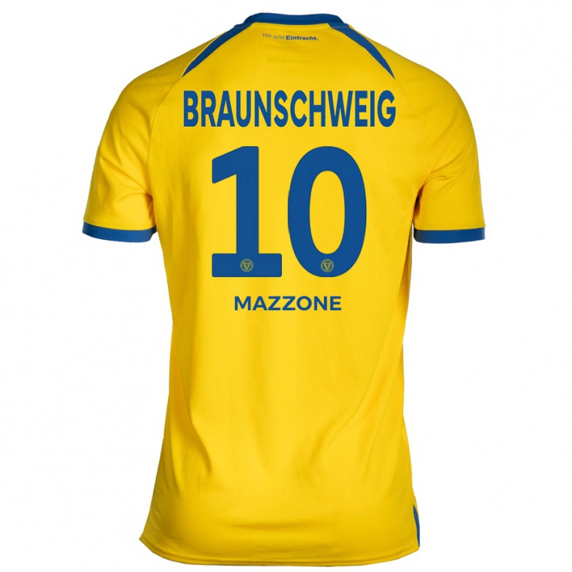 Danxen Kvinder Matteo Mazzone #10 Gul Blå Hjemmebane Spillertrøjer 2025/26 Trøje T-Shirt