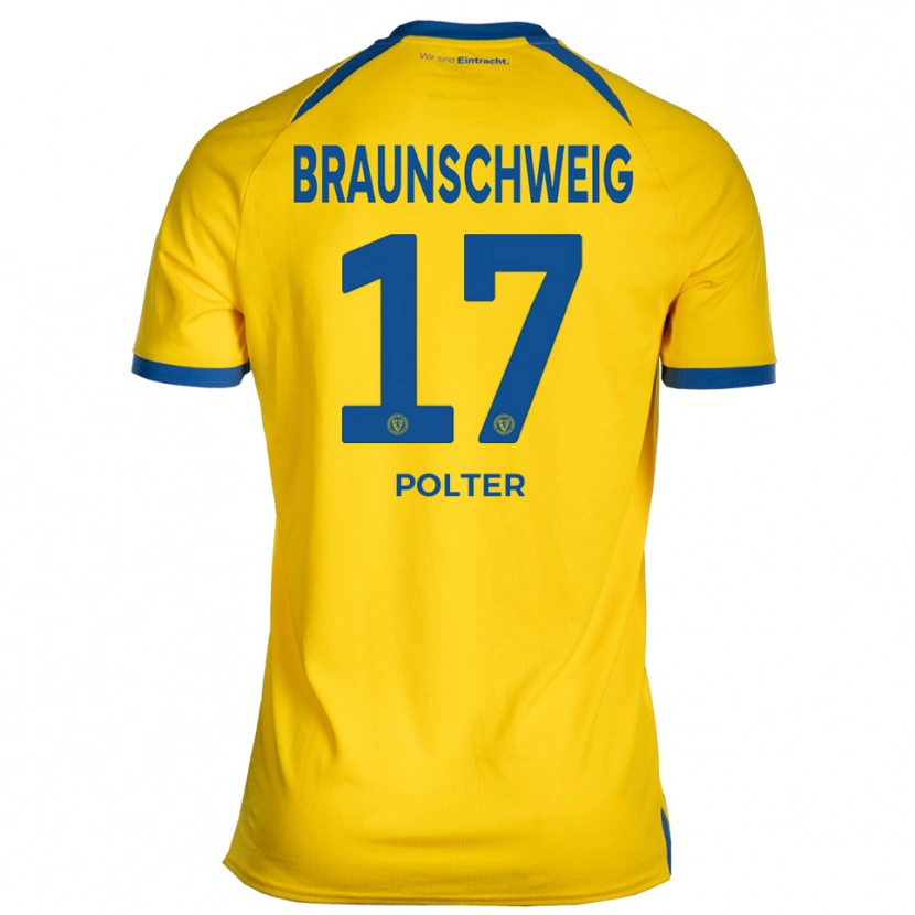Danxen Kvinder Sebastian Polter #17 Gul Blå Hjemmebane Spillertrøjer 2025/26 Trøje T-Shirt