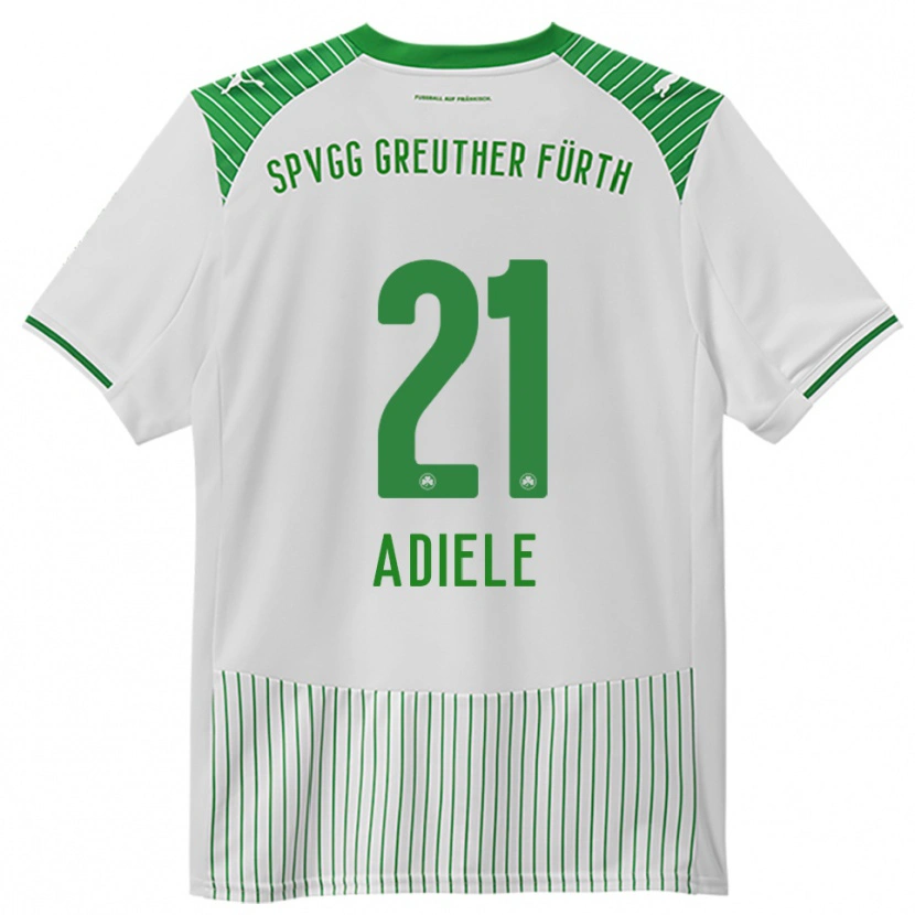 Danxen Kvinder Raphael Adiele #21 Hvid Grøn Hjemmebane Spillertrøjer 2025/26 Trøje T-Shirt