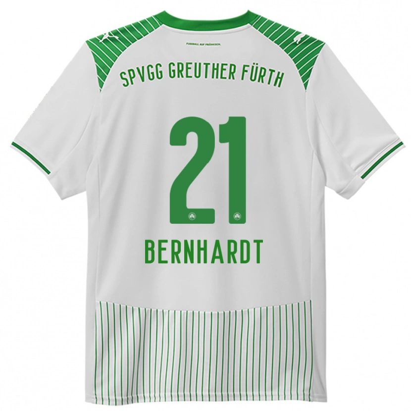 Danxen Kvinder Luca Bernhardt #21 Hvid Grøn Hjemmebane Spillertrøjer 2025/26 Trøje T-Shirt