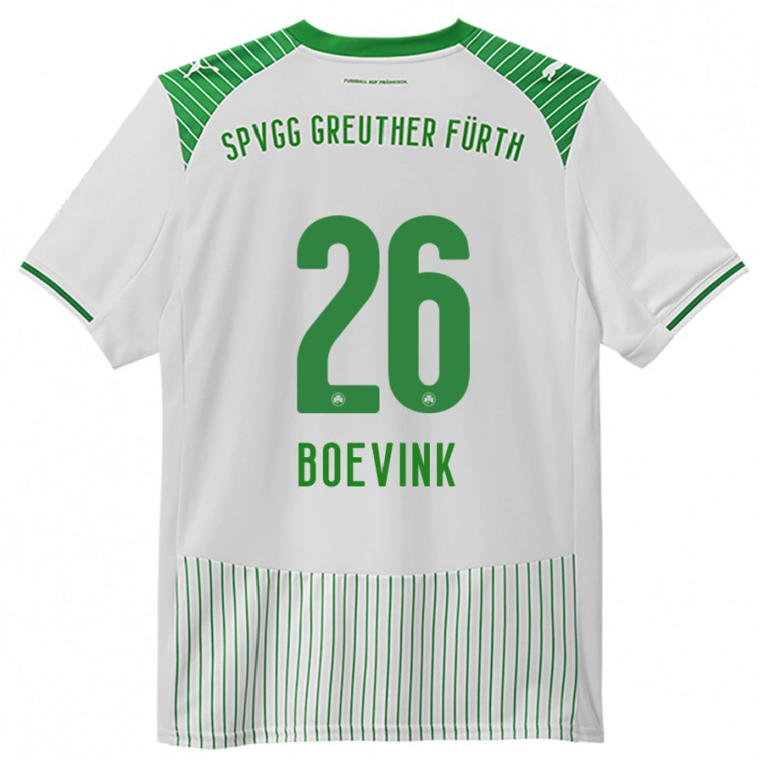 Danxen Kvinder Pelle Boevink #26 Hvid Grøn Hjemmebane Spillertrøjer 2025/26 Trøje T-Shirt