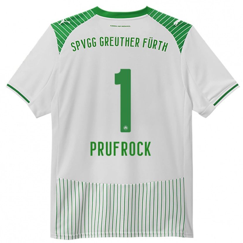 Danxen Kvinder Silas Prüfrock #1 Hvid Grøn Hjemmebane Spillertrøjer 2025/26 Trøje T-Shirt