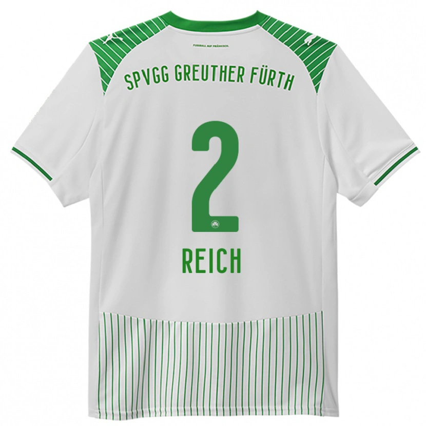Danxen Kvinder Lukas Reich #2 Hvid Grøn Hjemmebane Spillertrøjer 2025/26 Trøje T-Shirt