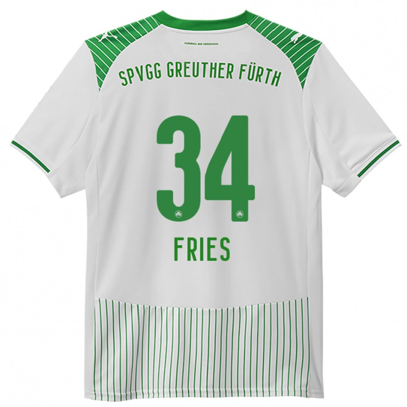 Danxen Kvinder Marlon Fries #34 Hvid Grøn Hjemmebane Spillertrøjer 2025/26 Trøje T-Shirt