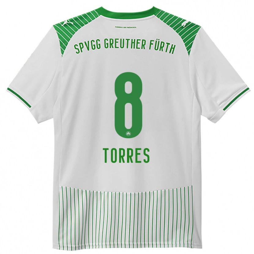 Danxen Kvinder Lucas Torres #8 Hvid Grøn Hjemmebane Spillertrøjer 2025/26 Trøje T-Shirt