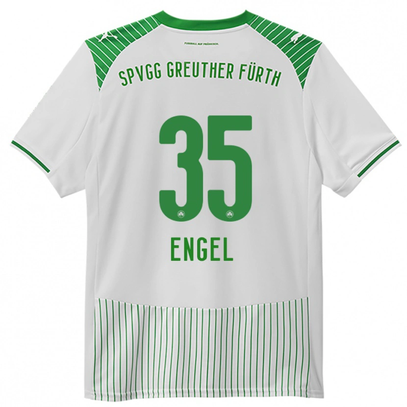 Danxen Kvinder Jakob Engel #35 Hvid Grøn Hjemmebane Spillertrøjer 2025/26 Trøje T-Shirt