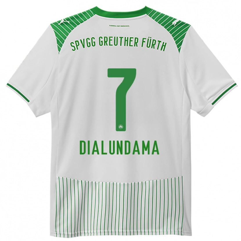 Danxen Kvinder Emmanuel Dialundama #7 Hvid Grøn Hjemmebane Spillertrøjer 2025/26 Trøje T-Shirt