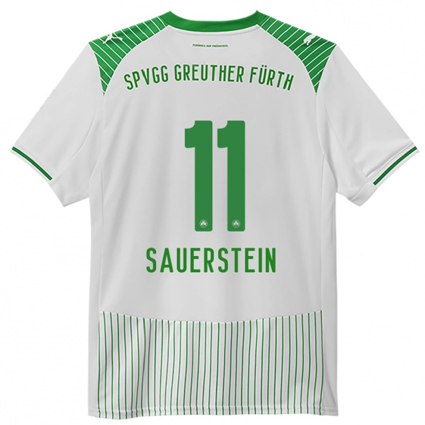 Danxen Kvinder Toni Sauerstein #11 Hvid Grøn Hjemmebane Spillertrøjer 2025/26 Trøje T-Shirt