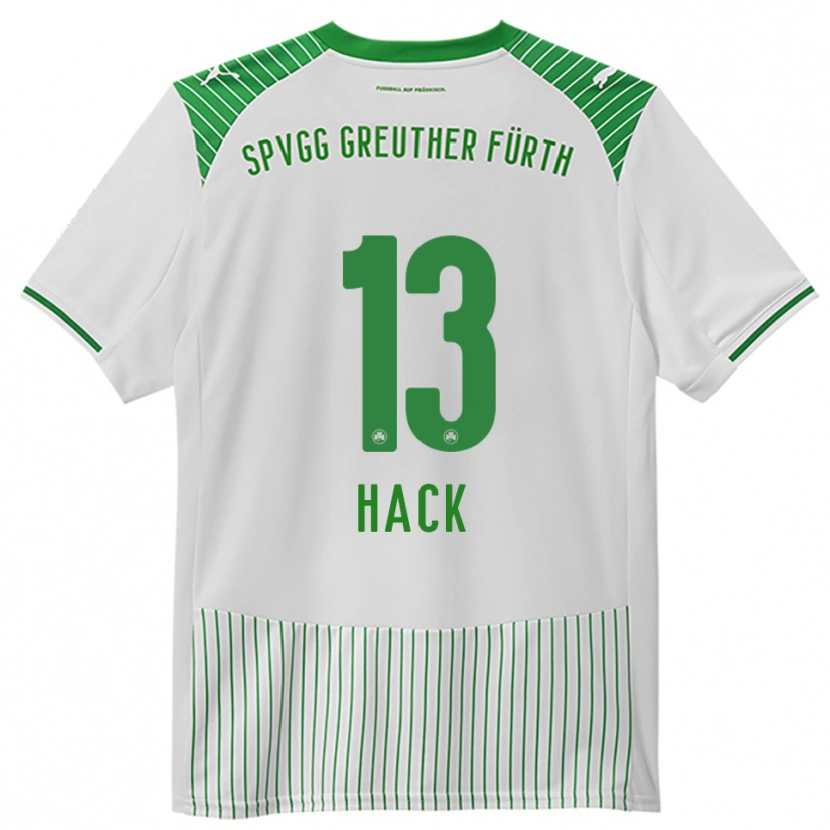 Danxen Kvinder Philipp Hack #13 Hvid Grøn Hjemmebane Spillertrøjer 2025/26 Trøje T-Shirt