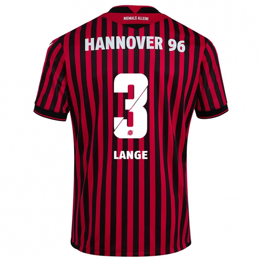 Danxen Kvinder Maximilian Lange #3 Rød Sort Hjemmebane Spillertrøjer 2025/26 Trøje T-Shirt