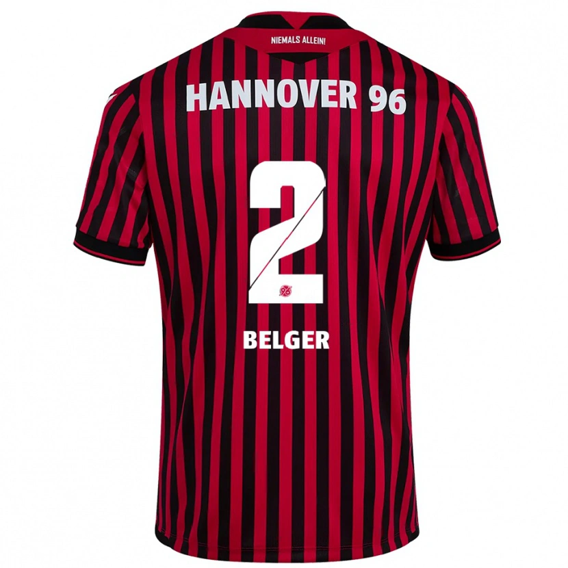 Danxen Kvinder Max Belger #2 Rød Sort Hjemmebane Spillertrøjer 2025/26 Trøje T-Shirt