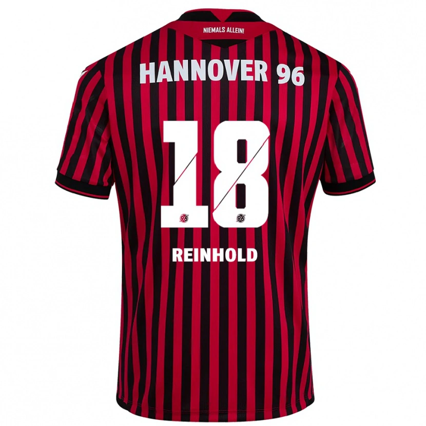 Danxen Kvinder Jasper Reinhold #18 Rød Sort Hjemmebane Spillertrøjer 2025/26 Trøje T-Shirt
