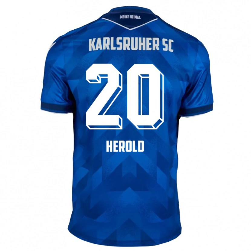 Danxen Kvinder David Herold #20 Blå Hvid Hjemmebane Spillertrøjer 2025/26 Trøje T-Shirt