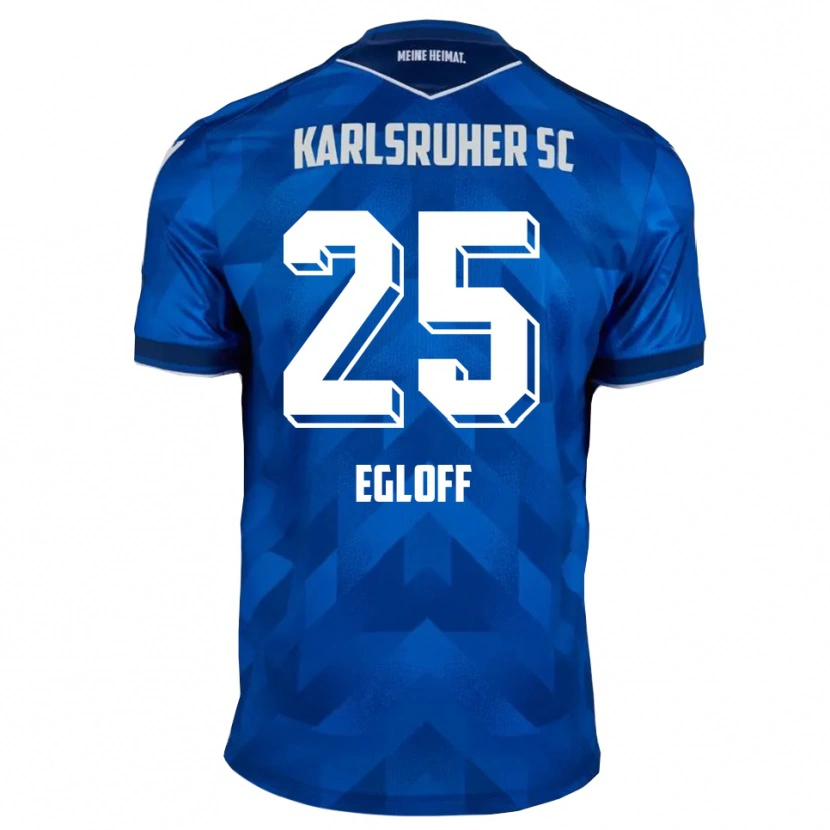 Danxen Kvinder Lilian Egloff #25 Blå Hvid Hjemmebane Spillertrøjer 2025/26 Trøje T-Shirt