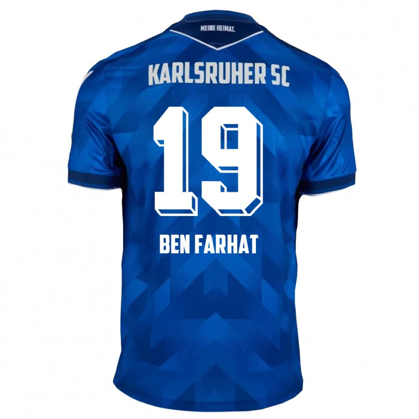 Danxen Kvinder Louey Ben Farhat #19 Blå Hvid Hjemmebane Spillertrøjer 2025/26 Trøje T-Shirt