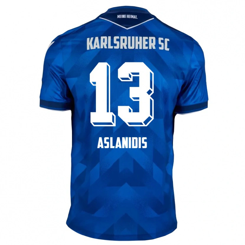 Danxen Kvinder Ioannis Aslanidis #13 Blå Hvid Hjemmebane Spillertrøjer 2025/26 Trøje T-Shirt