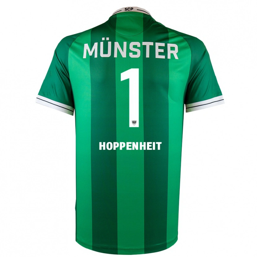 Danxen Kvinder Leander Hoppenheit #1 Grøn Hvid Hjemmebane Spillertrøjer 2025/26 Trøje T-Shirt