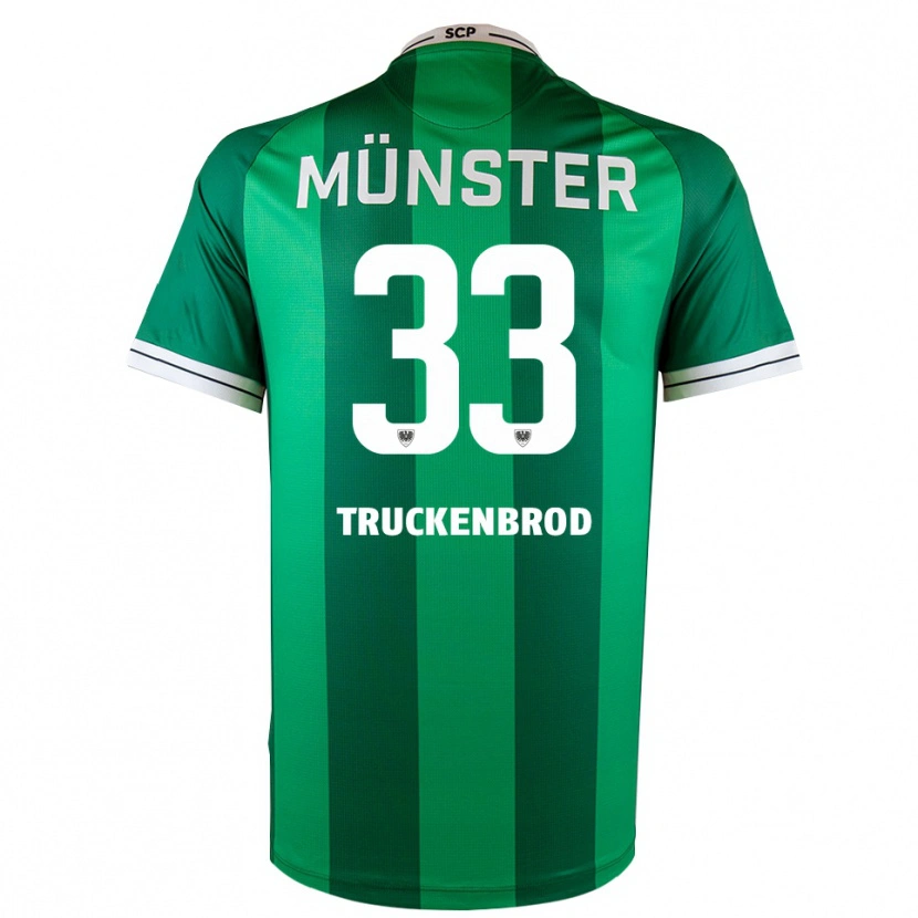Danxen Kvinder Damian Truckenbrod #33 Grøn Hvid Hjemmebane Spillertrøjer 2025/26 Trøje T-Shirt