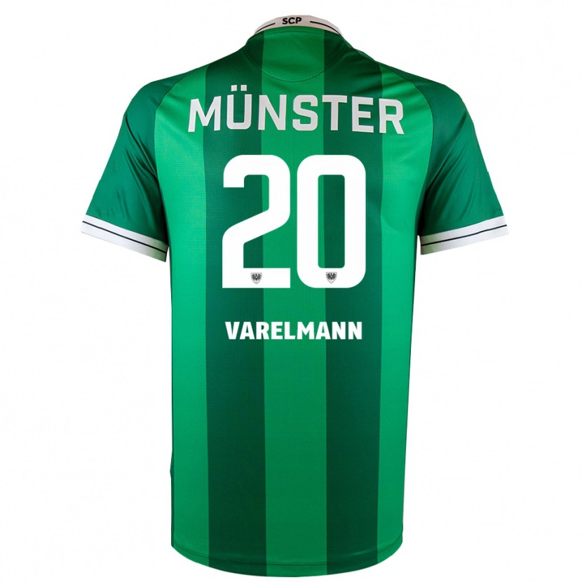Danxen Kvinder Niklas Varelmann #20 Grøn Hvid Hjemmebane Spillertrøjer 2025/26 Trøje T-Shirt