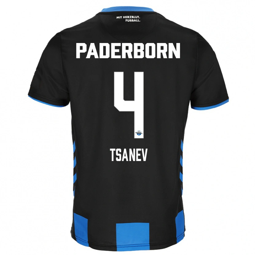 Danxen Kvinder Simeon Tsanev #4 Sort Blå Hjemmebane Spillertrøjer 2025/26 Trøje T-Shirt