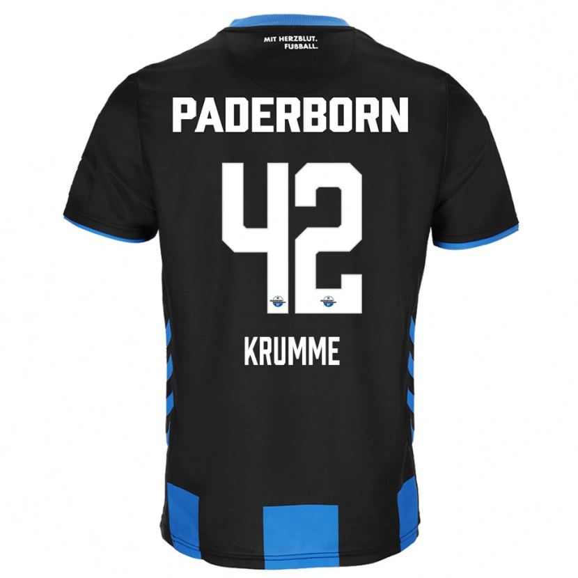 Danxen Kvinder Kevin Krumme #42 Sort Blå Hjemmebane Spillertrøjer 2025/26 Trøje T-Shirt