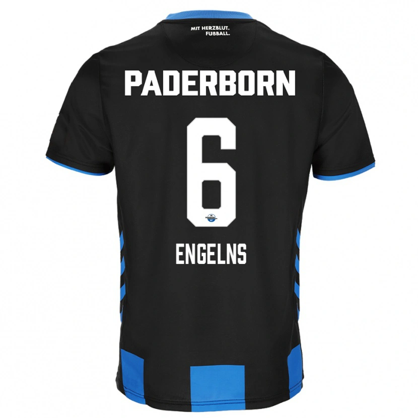 Danxen Kvinder Luis Engelns #6 Sort Blå Hjemmebane Spillertrøjer 2025/26 Trøje T-Shirt