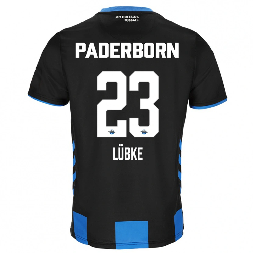 Danxen Kvinder Jesper Lübke #23 Sort Blå Hjemmebane Spillertrøjer 2025/26 Trøje T-Shirt