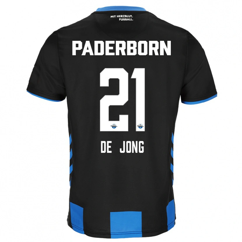 Danxen Kvinder Travis De Jong #21 Sort Blå Hjemmebane Spillertrøjer 2025/26 Trøje T-Shirt