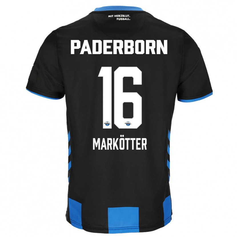 Danxen Kvinder Jonah Markötter #16 Sort Blå Hjemmebane Spillertrøjer 2025/26 Trøje T-Shirt