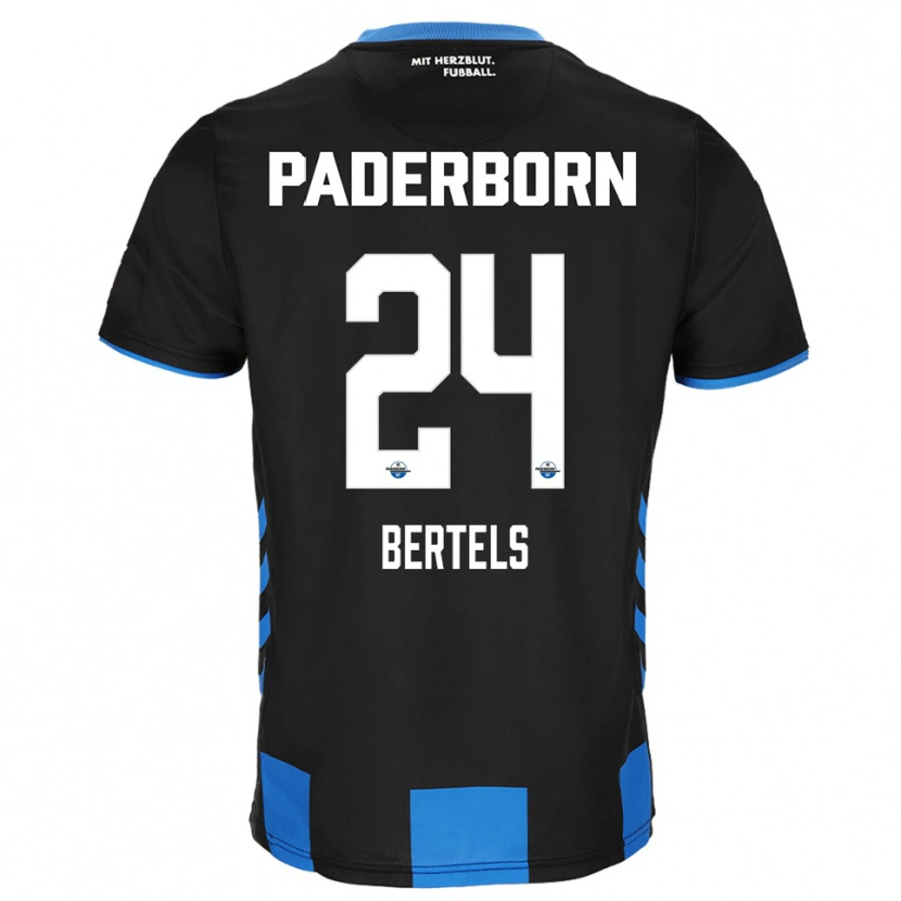 Danxen Kvinder Felix Bertels #24 Sort Blå Hjemmebane Spillertrøjer 2025/26 Trøje T-Shirt