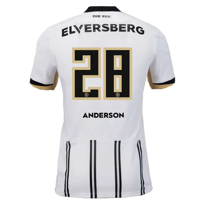 Danxen Kvinder Mira Anderson #28 Hvid Sort Hjemmebane Spillertrøjer 2025/26 Trøje T-Shirt